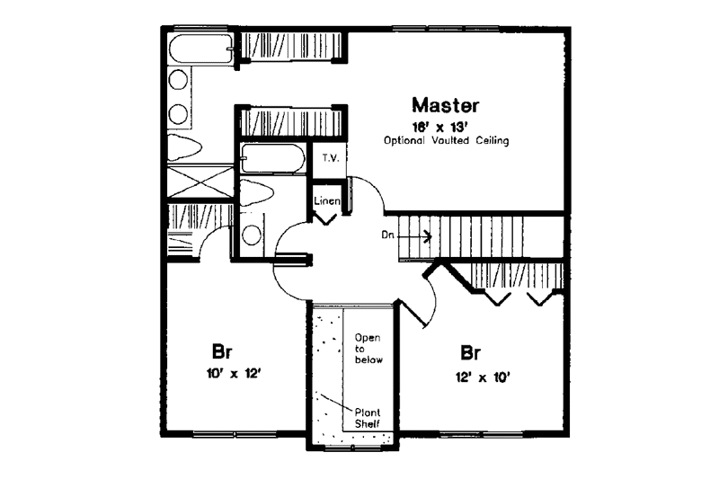 Home Plan - Floor Plan - Upper Floor for Country House Plan #300-130 - 3 bed, 2.5 bath