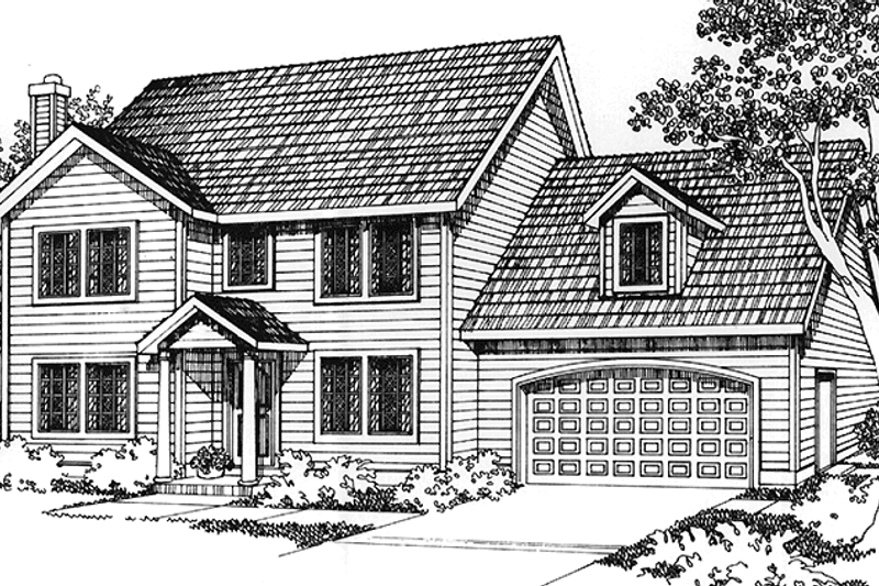 House Blueprint - Traditional Exterior - Front Elevation Plan #997-18