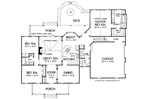 Floor Plan - Main Floor for Country House Plan #929-191 - 3 bed, 2.5 bath