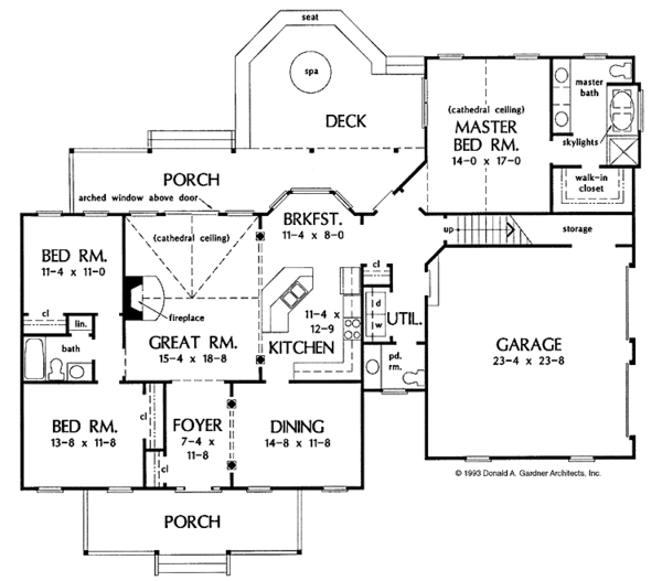 Architectural House Design - Country Floor Plan - Main Floor Plan #929-191