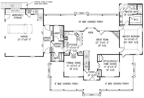 Dream House Plan - Victorian Floor Plan - Main Floor Plan #11-259