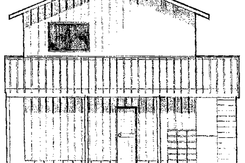 Dream House Plan - Exterior - Rear Elevation for Contemporary House Plan #60-739 - 2 bed, 1 bath