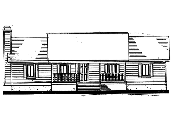 Exterior - Front Elevation 3 for Country House Plan #30-330 - 3 bed, 2 bath