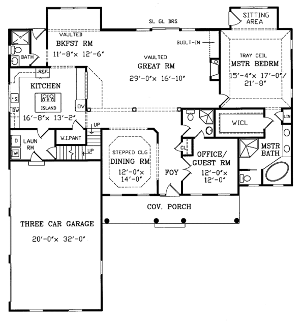 Architectural House Design - Country Floor Plan - Main Floor Plan #314-234
