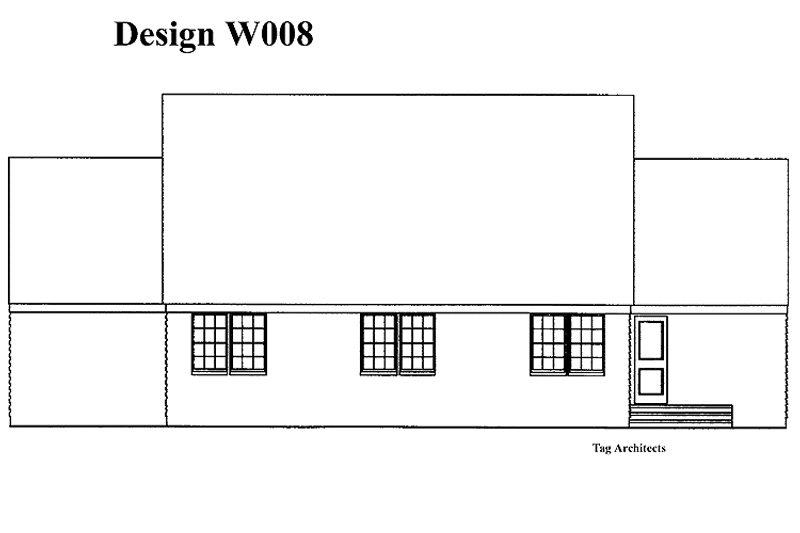 Home Plan - Exterior - Rear Elevation for Country House Plan #1051-8 - 3 bed, 2 bath