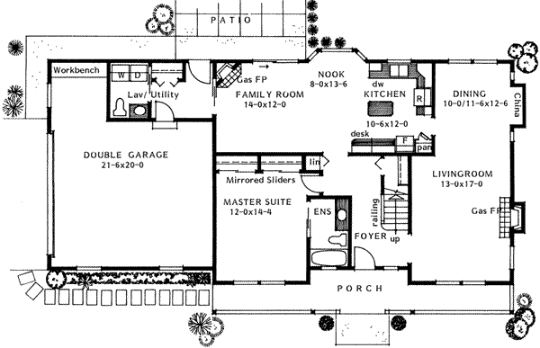 Country Floor Plan - Main Floor Plan #126-133