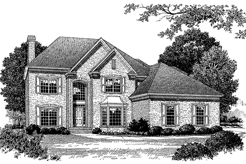 Dream House Plan - Colonial Exterior - Front Elevation Plan #453-294