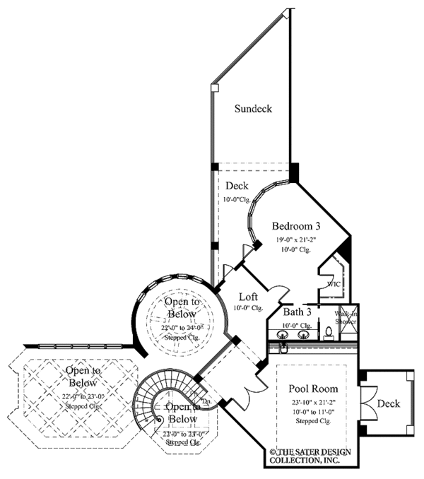 Mediterranean Floor Plan - Upper Floor Plan #930-330