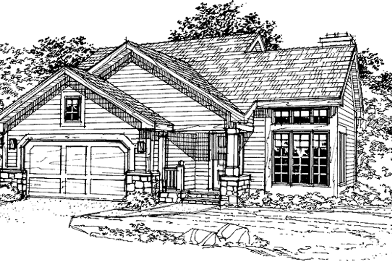Home Plan - Exterior - Front Elevation 3 for Craftsman House Plan #320-568 - 3 bed, 2.5 bath