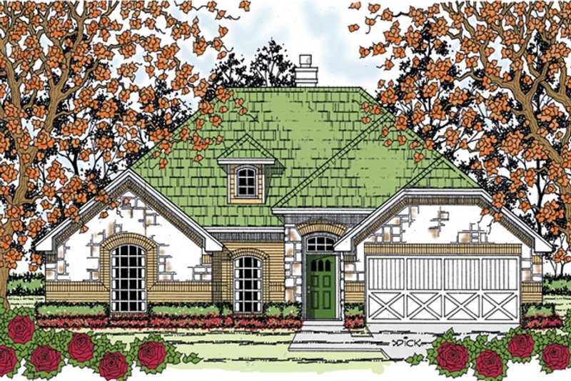 Home Plan - Country Exterior - Front Elevation Plan #42-719