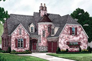 House Plan Design - Exterior - Front Elevation for Country House Plan #453-155 - 3 bed, 3.5 bath