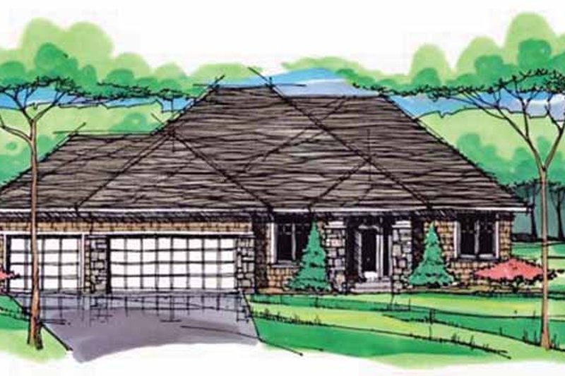 Home Plan - Exterior - Front Elevation 4 for European House Plan #51-973 - 3 bed, 2.5 bath