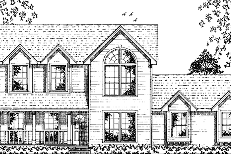 Architectural House Design - Country Exterior - Front Elevation Plan #42-424