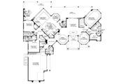 Mediterranean Style House Plan - 3 Beds 3.5 Baths 3883 Sq/Ft Plan #930-105 
