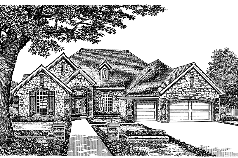 Architectural House Design - Country Exterior - Front Elevation Plan #310-1156