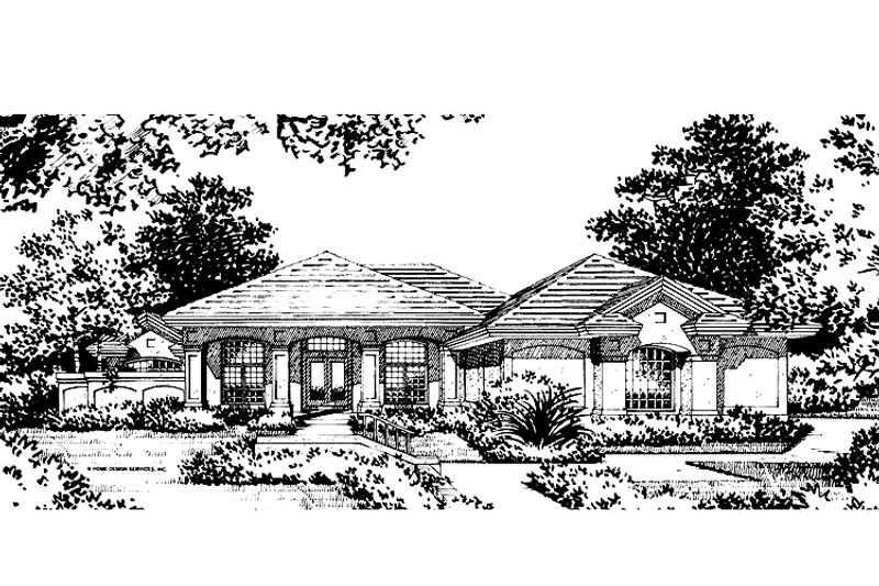 Dream House Plan - Mediterranean Exterior - Front Elevation Plan #417-790