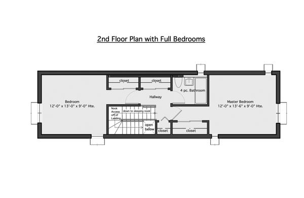 Modern Floor Plan - Upper Floor Plan #905-5