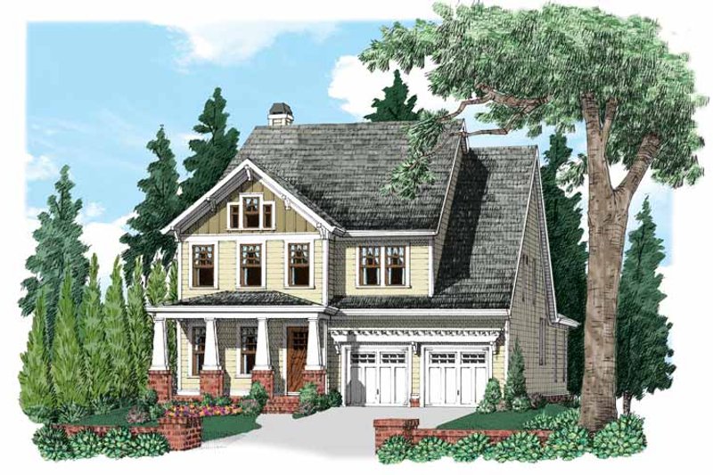 House Blueprint - Craftsman Exterior - Front Elevation Plan #927-530