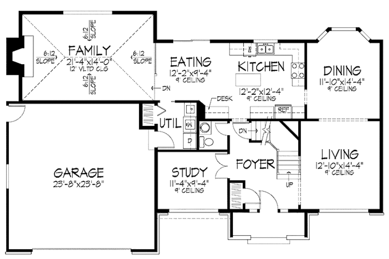 Dream House Plan - Floor Plan - Main Floor for European House Plan #51-874 - 3 bed, 2.5 bath