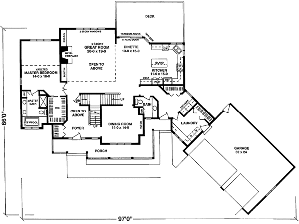 Dream House Plan - Country Floor Plan - Main Floor Plan #981-36