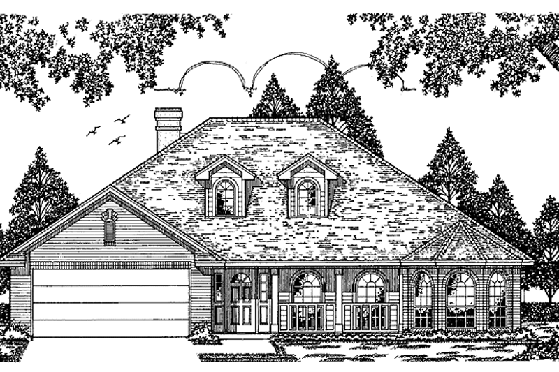 Architectural House Design - European Exterior - Front Elevation Plan #42-451