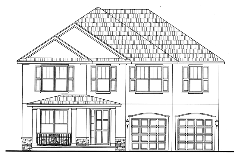 Home Plan - Colonial Exterior - Front Elevation Plan #999-167