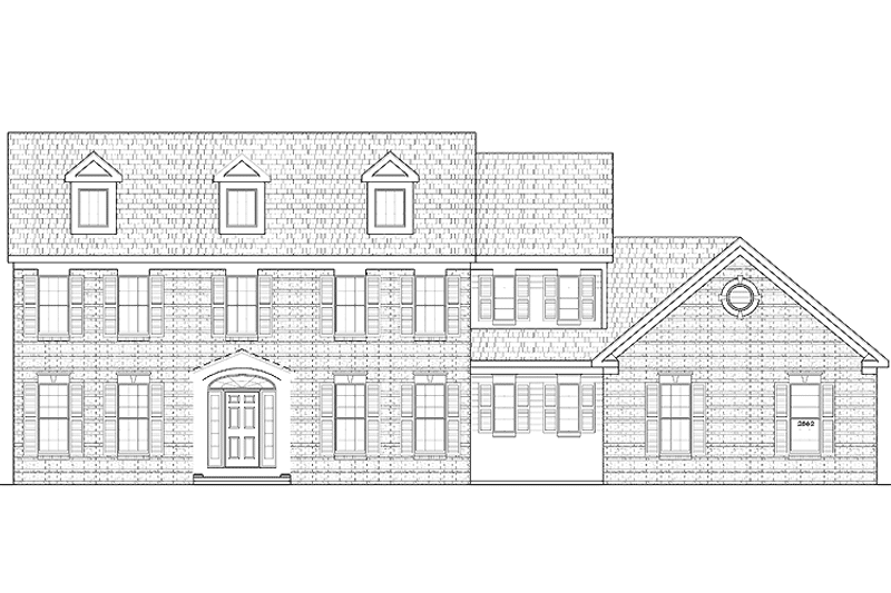 Home Plan - Exterior - Front Elevation 3 for Classical House Plan #328-362 - 4 bed, 2.5 bath