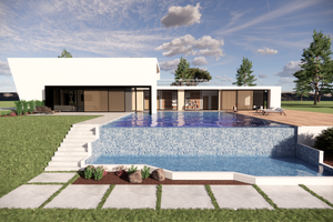 Exterior - Other Elevation 3 for Modern House Plan #473-1 - 3 bed, 2.5 bath