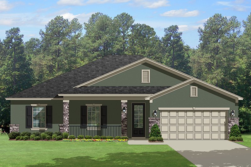 Dream House Plan - Exterior - Front Elevation 3 for Traditional House Plan #1058-118 - 3 bed, 2 bath