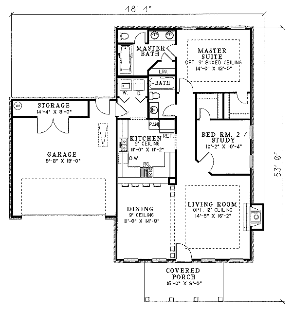 House Blueprint - Colonial Floor Plan - Main Floor Plan #17-1120