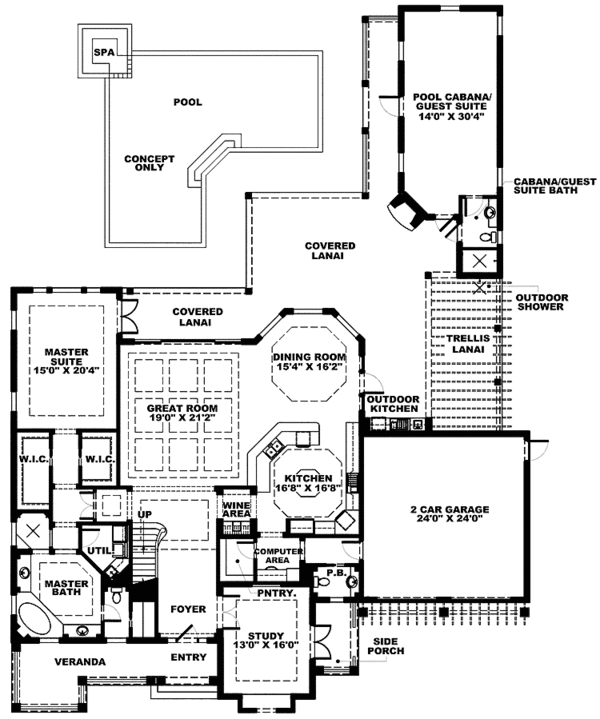 Dream House Plan - Traditional Floor Plan - Main Floor Plan #1017-131