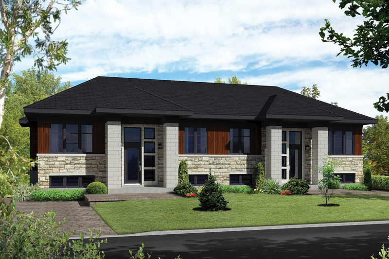 Contemporary Style House Plan - 4 Beds 2 Baths 1800 Sq/Ft Plan #25-4395