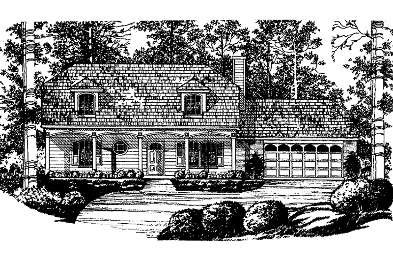 Dream House Plan - Country Exterior - Front Elevation Plan #40-478