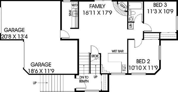 Home Plan - Contemporary Floor Plan - Main Floor Plan #60-1010