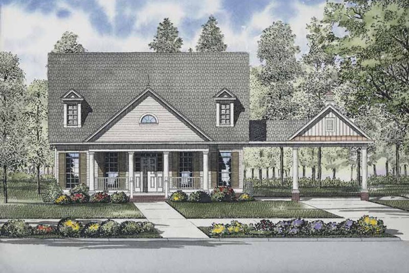 Home Plan - Country Exterior - Front Elevation Plan #17-2868