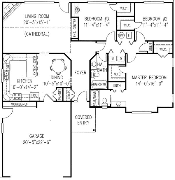 House Plan Design - Contemporary Floor Plan - Main Floor Plan #11-239