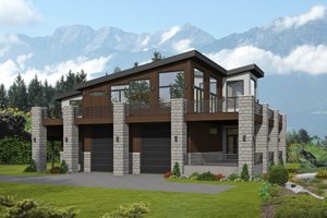 Contemporary Exterior - Front Elevation Plan #932-455