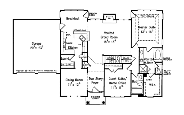 Home Plan - Colonial Floor Plan - Main Floor Plan #927-847