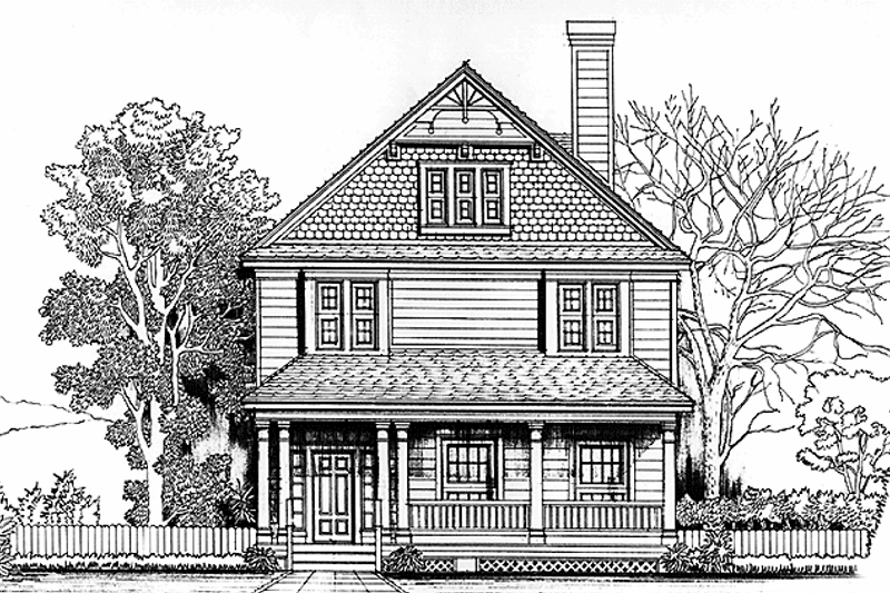 Architectural House Design - Country Exterior - Front Elevation Plan #974-16