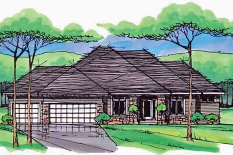 Home Plan - European Exterior - Front Elevation Plan #51-977
