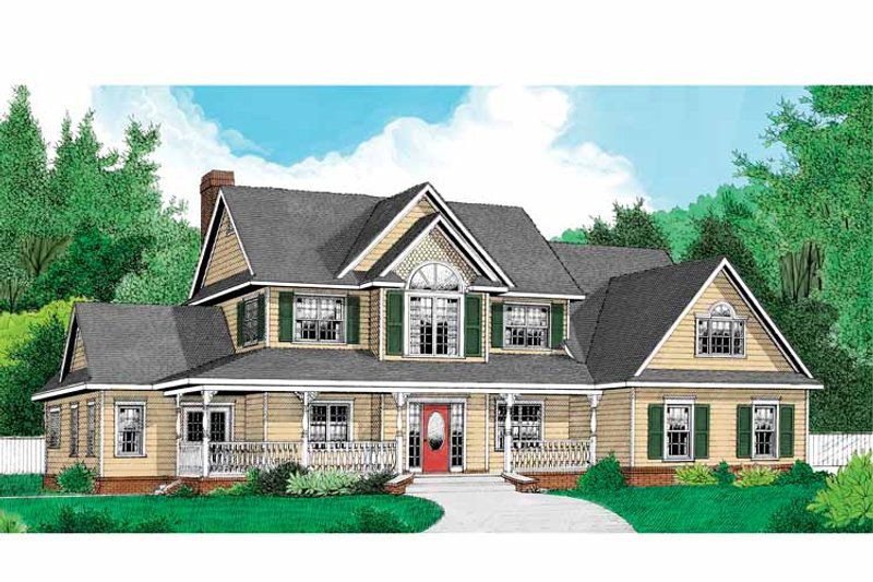 Home Plan - Exterior - Front Elevation 3 for Country House Plan #11-270 - 3 bed, 2.5 bath