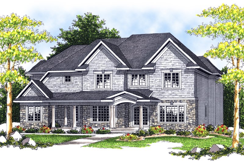 Dream House Plan - Traditional Exterior - Front Elevation Plan #70-635