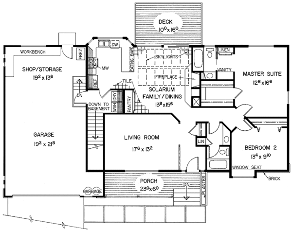 House Plan Design - Ranch Floor Plan - Main Floor Plan #60-990
