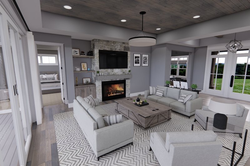 Dream House Plan - Interior - Family Room 3 for Farmhouse House Plan #51-1248 - 4 bed, 3 bath