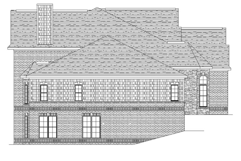Home Plan - Exterior - Other Elevation 2 for European House Plan #1057-2 - 4 bed, 3.5 bath