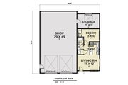 Barndominium Style House Plan - 1 Beds 1 Baths 628 Sq/Ft Plan #1070-243 