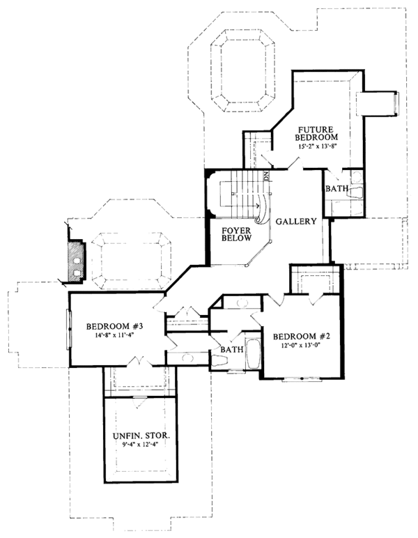 Dream House Plan - Tudor Floor Plan - Upper Floor Plan #429-233