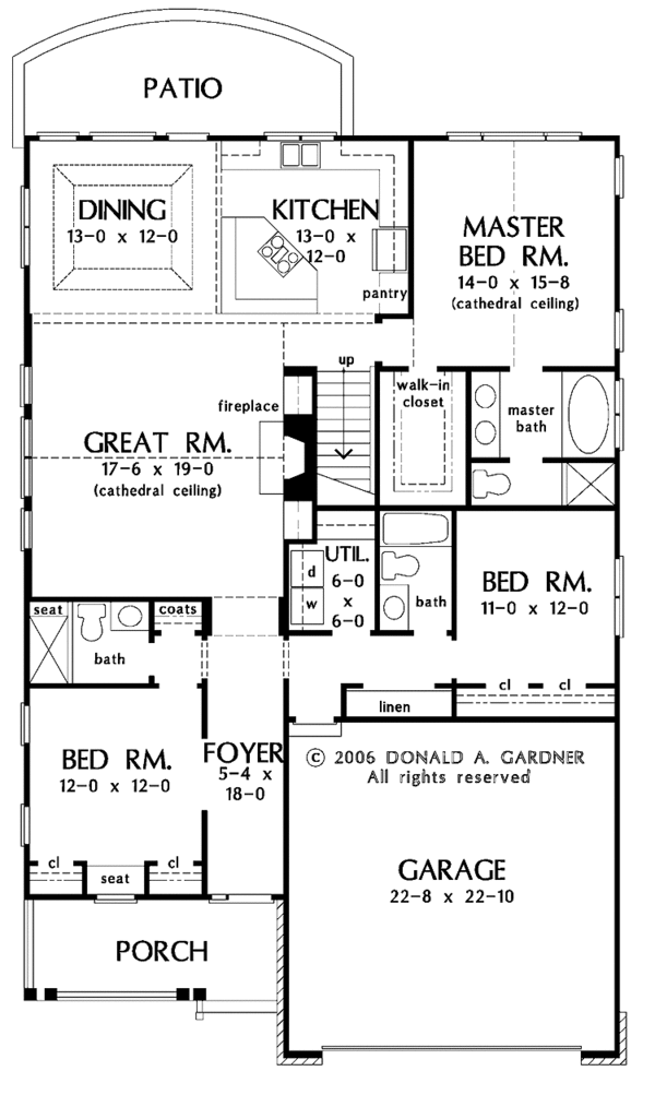 Architectural House Design - Craftsman Floor Plan - Main Floor Plan #929-821