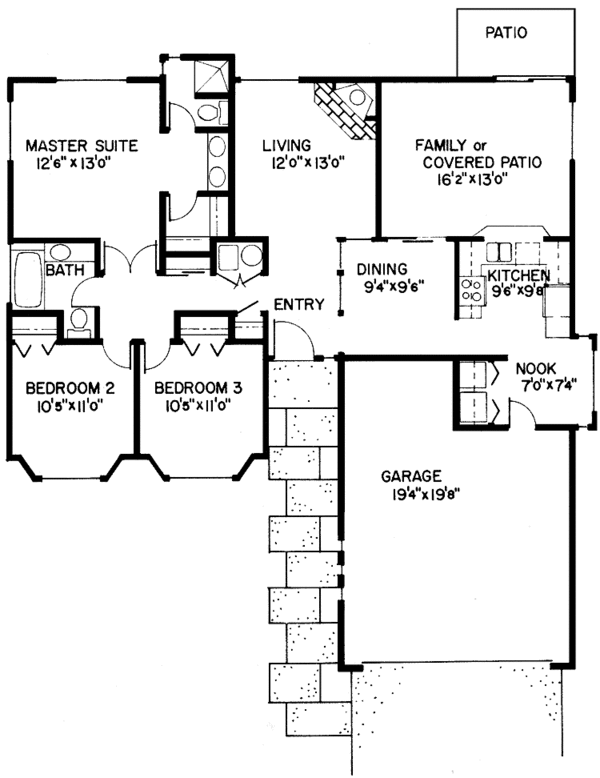 Home Plan - Contemporary Floor Plan - Main Floor Plan #60-733