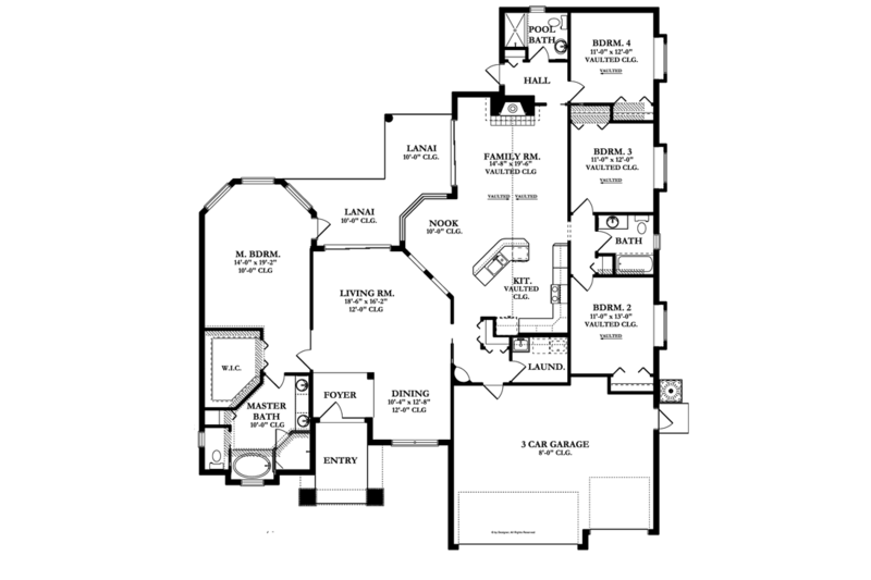 Craftsman Style House Plan - 4 Beds 3 Baths 2448 Sq/Ft Plan #1058-47 ...